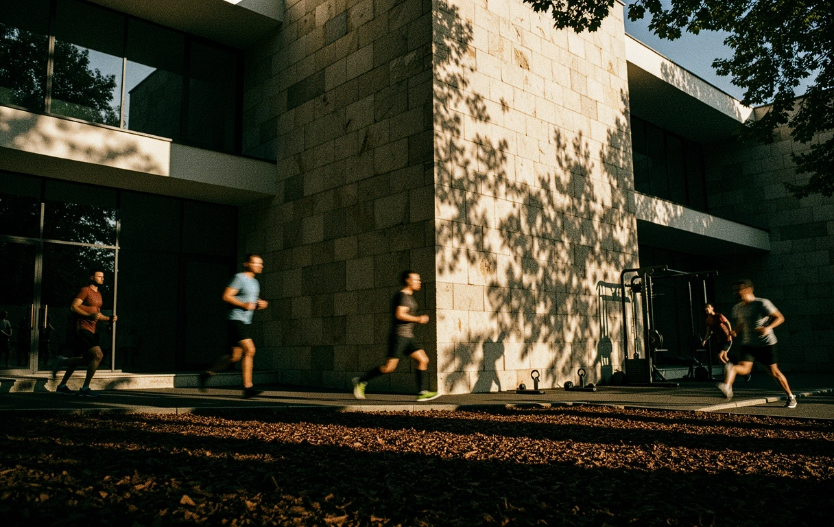 Architectural gym texture